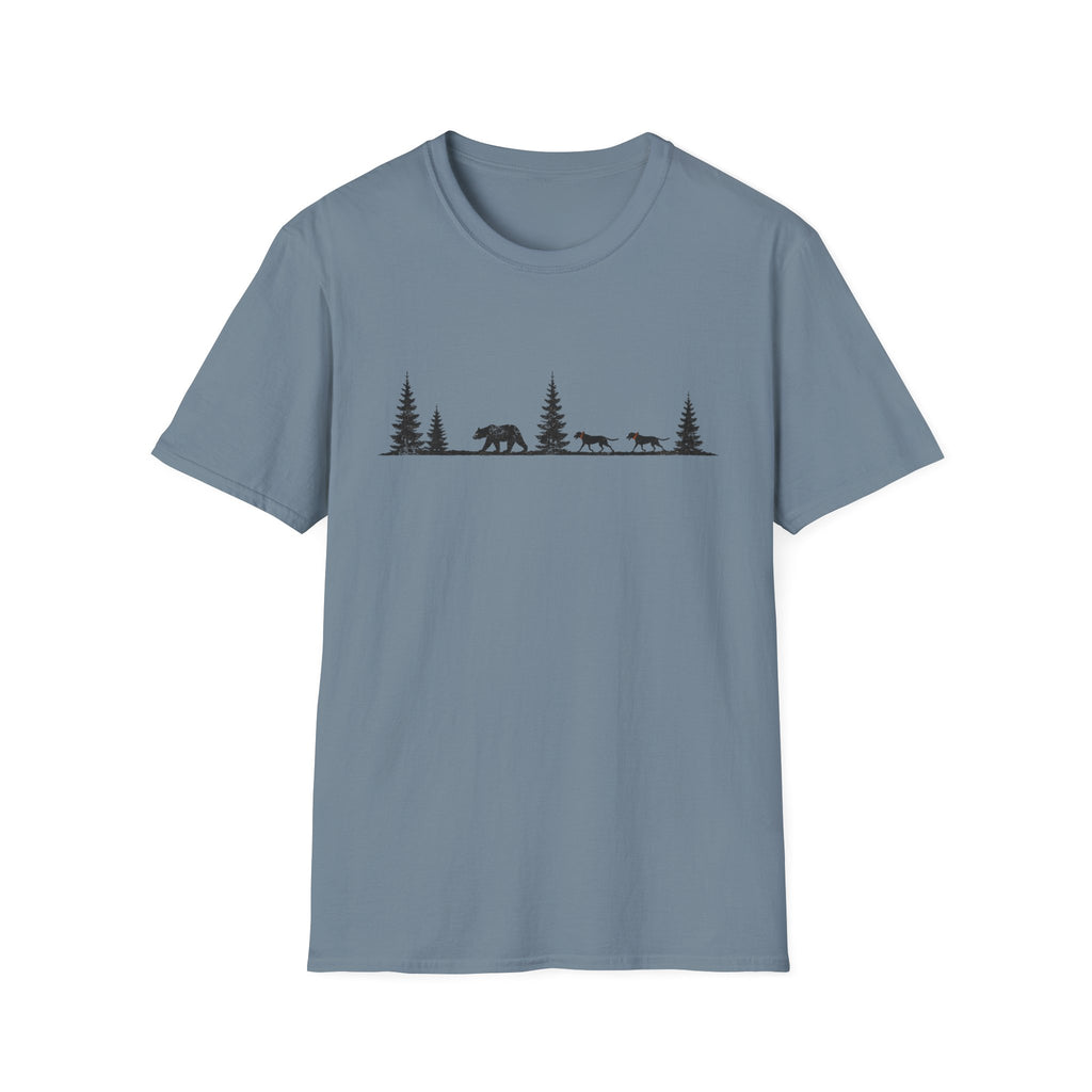 Dogs Behind Bear T-Shirt