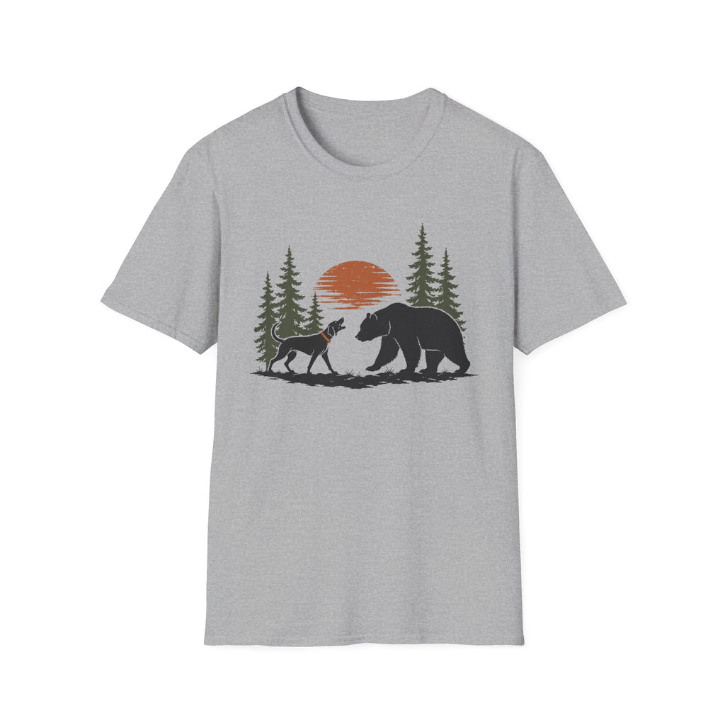 Dog Bear Trees Moon T-Shirt