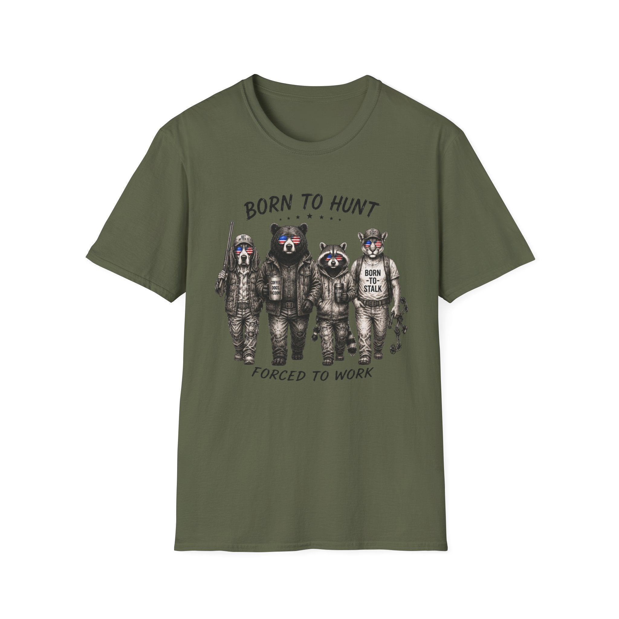 Americana Animals Born to Hunt T-Shirt