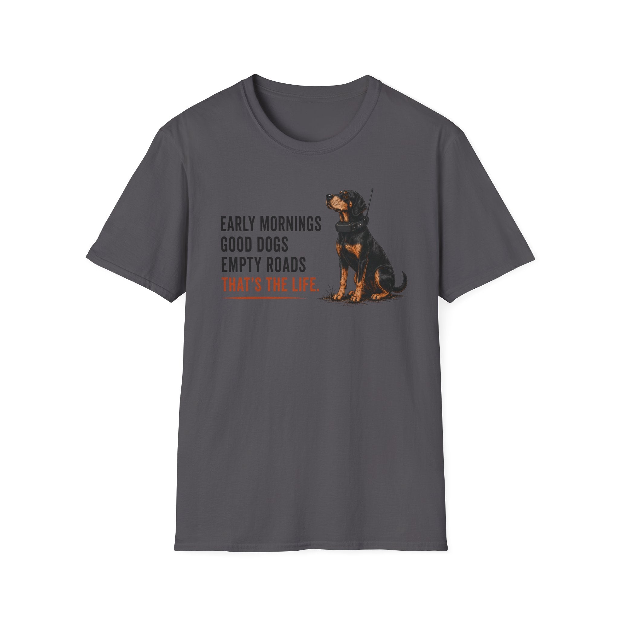 Early Mornings - Black and Tan T-Shirt