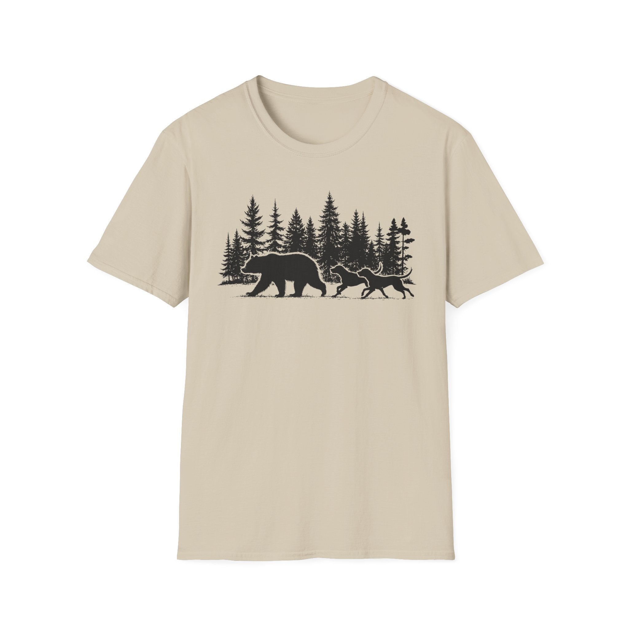Bear and Dogs in Forest T-Shirt
