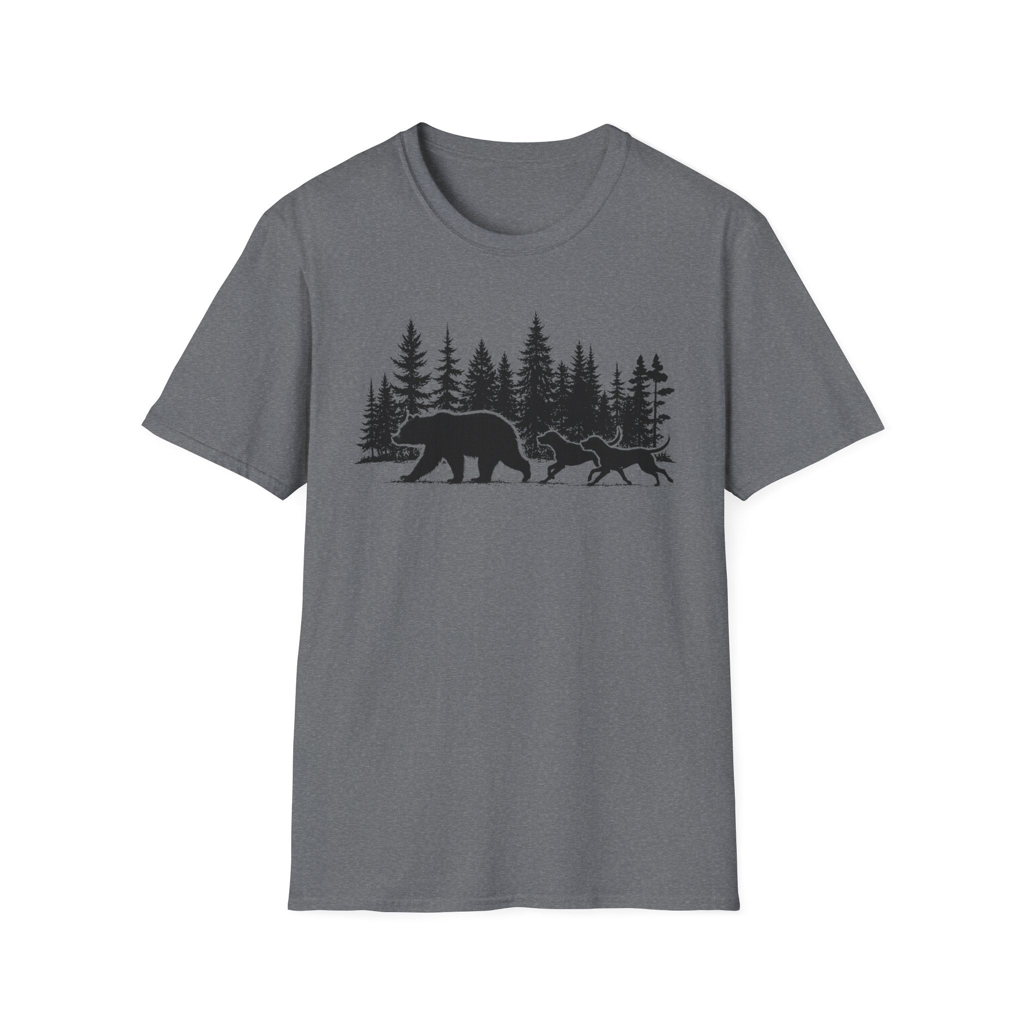 Bear and Dogs in Forest T-Shirt
