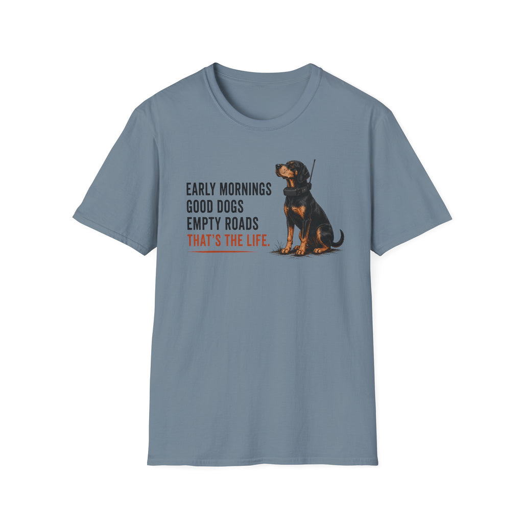 Early Mornings - Black and Tan T-Shirt