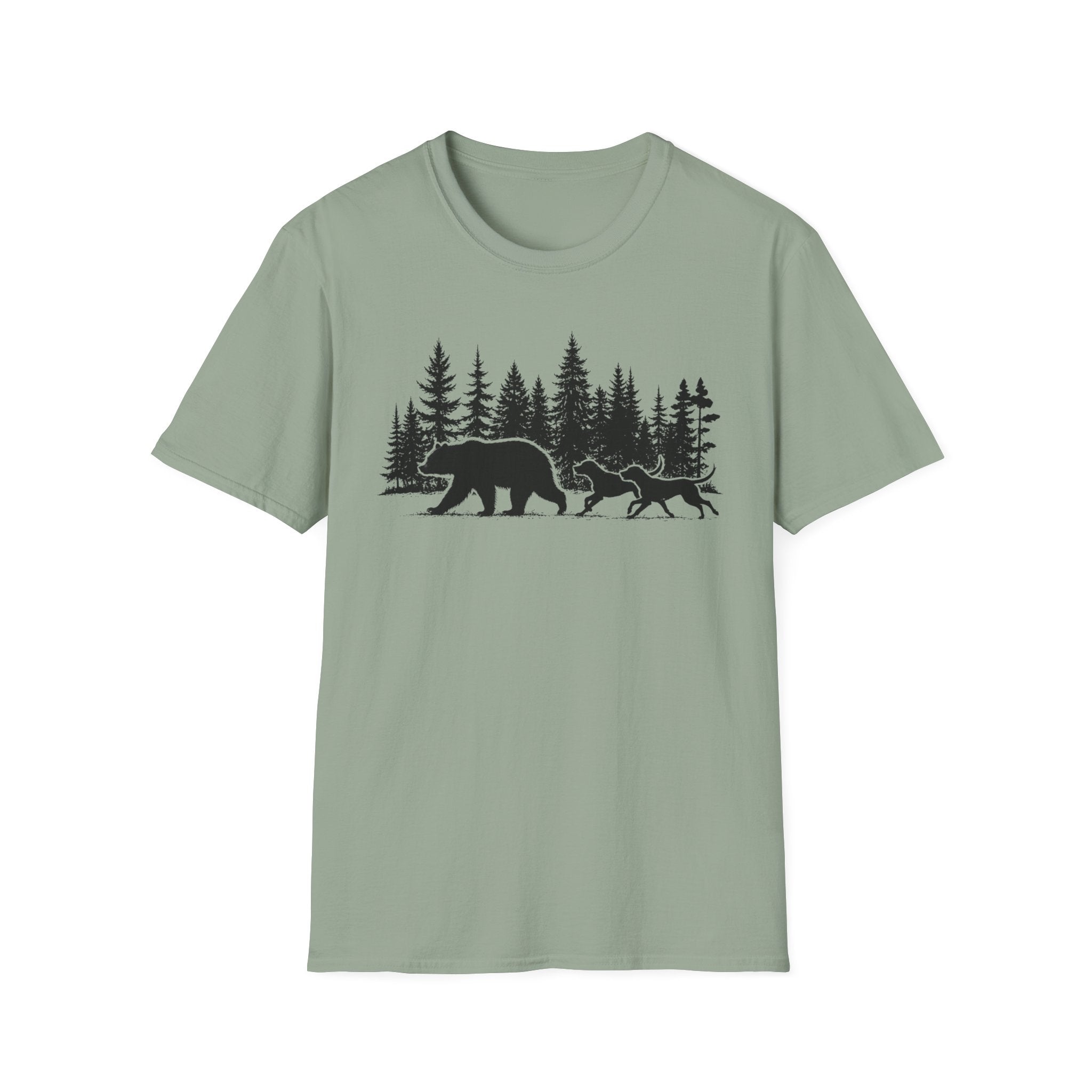 Bear and Dogs in Forest T-Shirt
