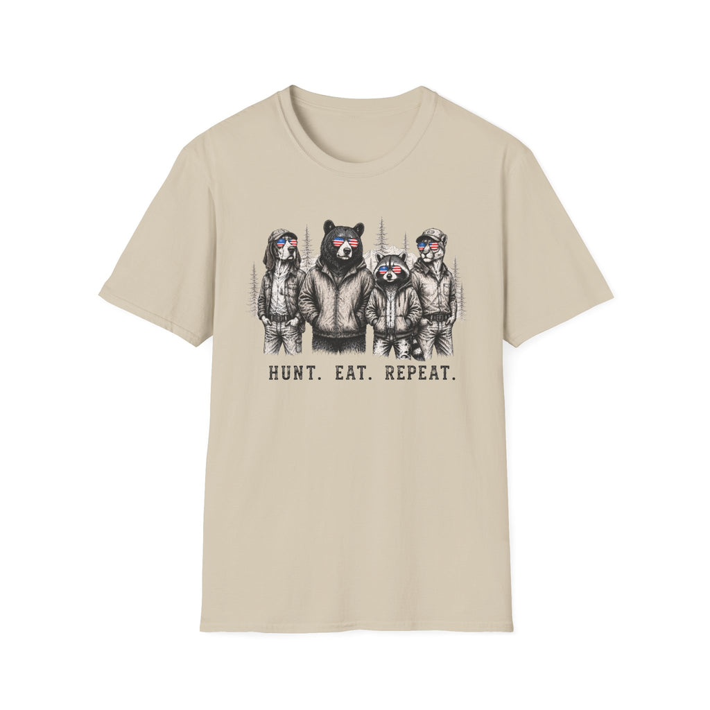 Americana Animals Hunt Eat Repeat T-Shirt