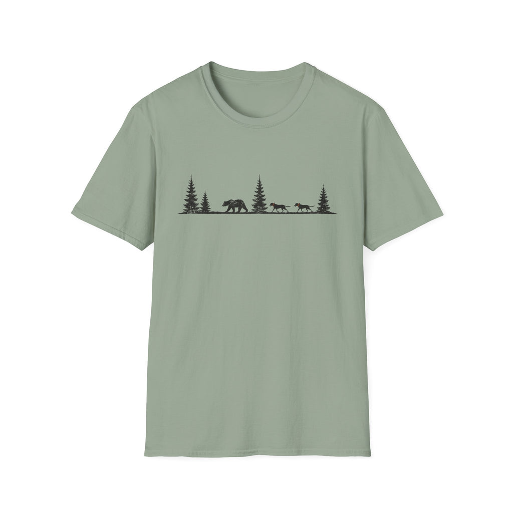 Dogs Behind Bear T-Shirt