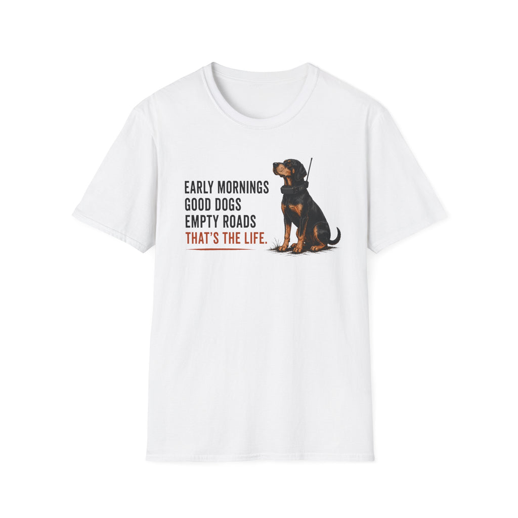 Early Mornings - Black and Tan T-Shirt