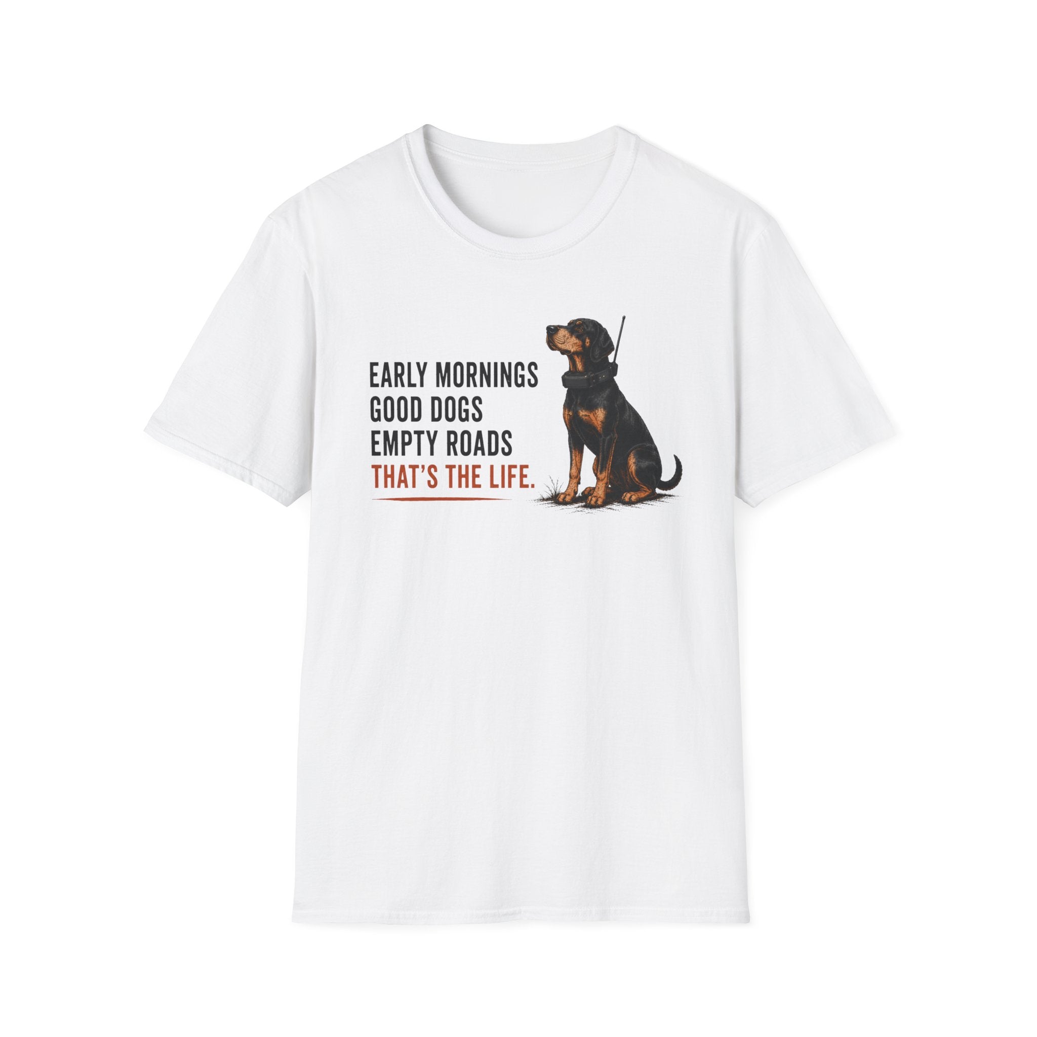 Early Mornings - Black and Tan T-Shirt