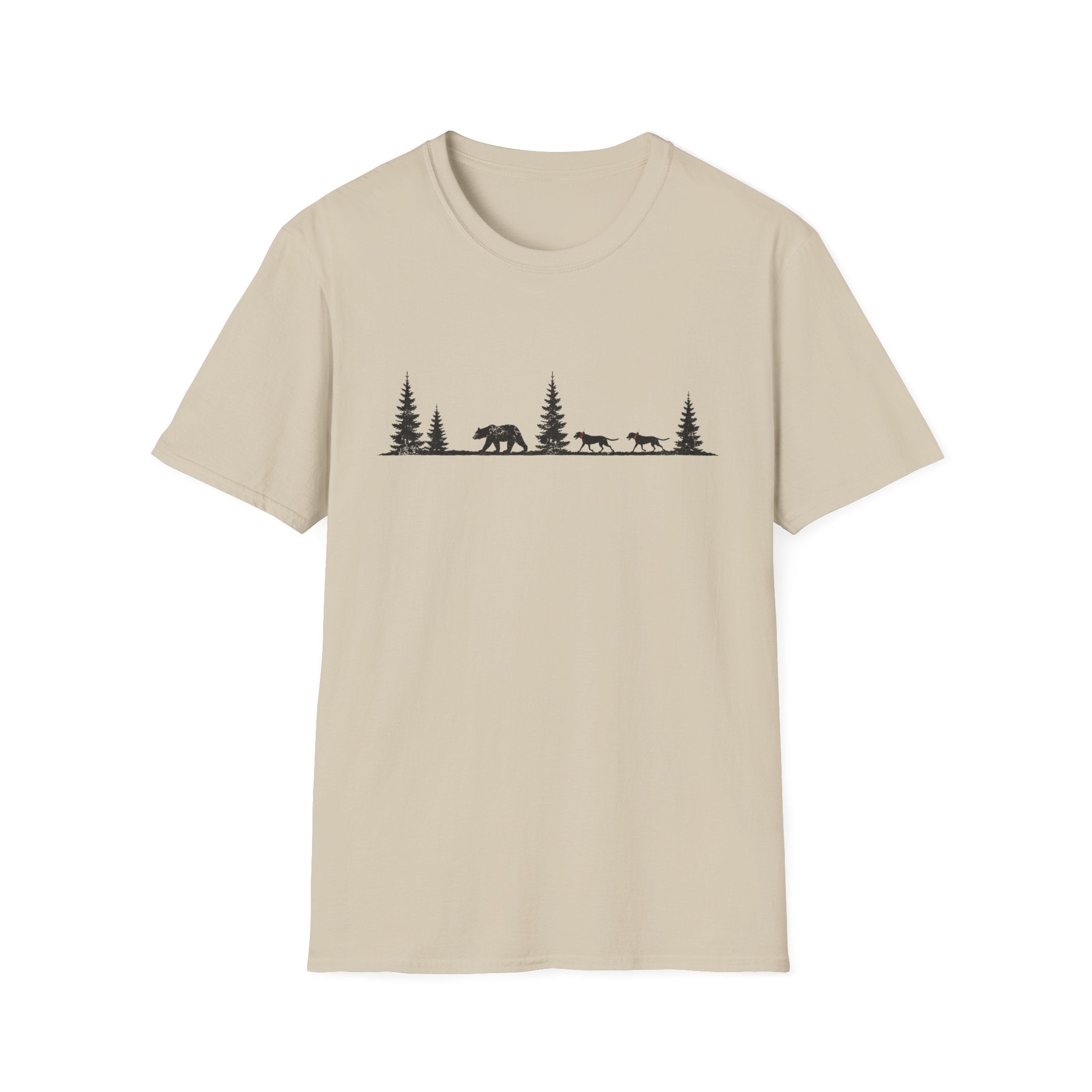 Dogs Behind Bear T-Shirt