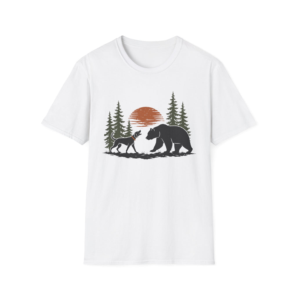 Dog Bear Trees Moon T-Shirt