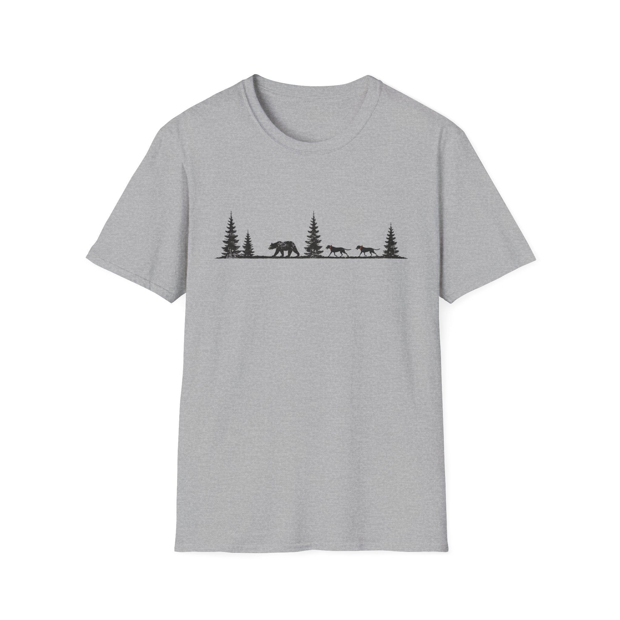 Dogs Behind Bear T-Shirt