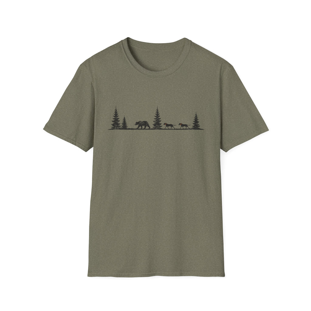 Dogs Behind Bear T-Shirt
