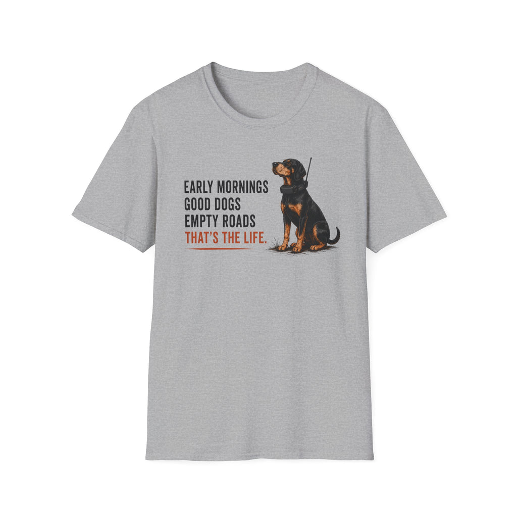 Early Mornings - Black and Tan T-Shirt