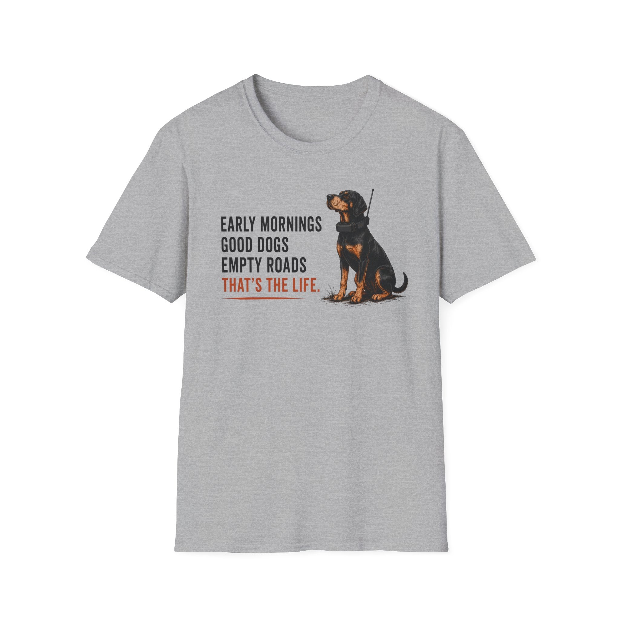 Early Mornings - Black and Tan T-Shirt