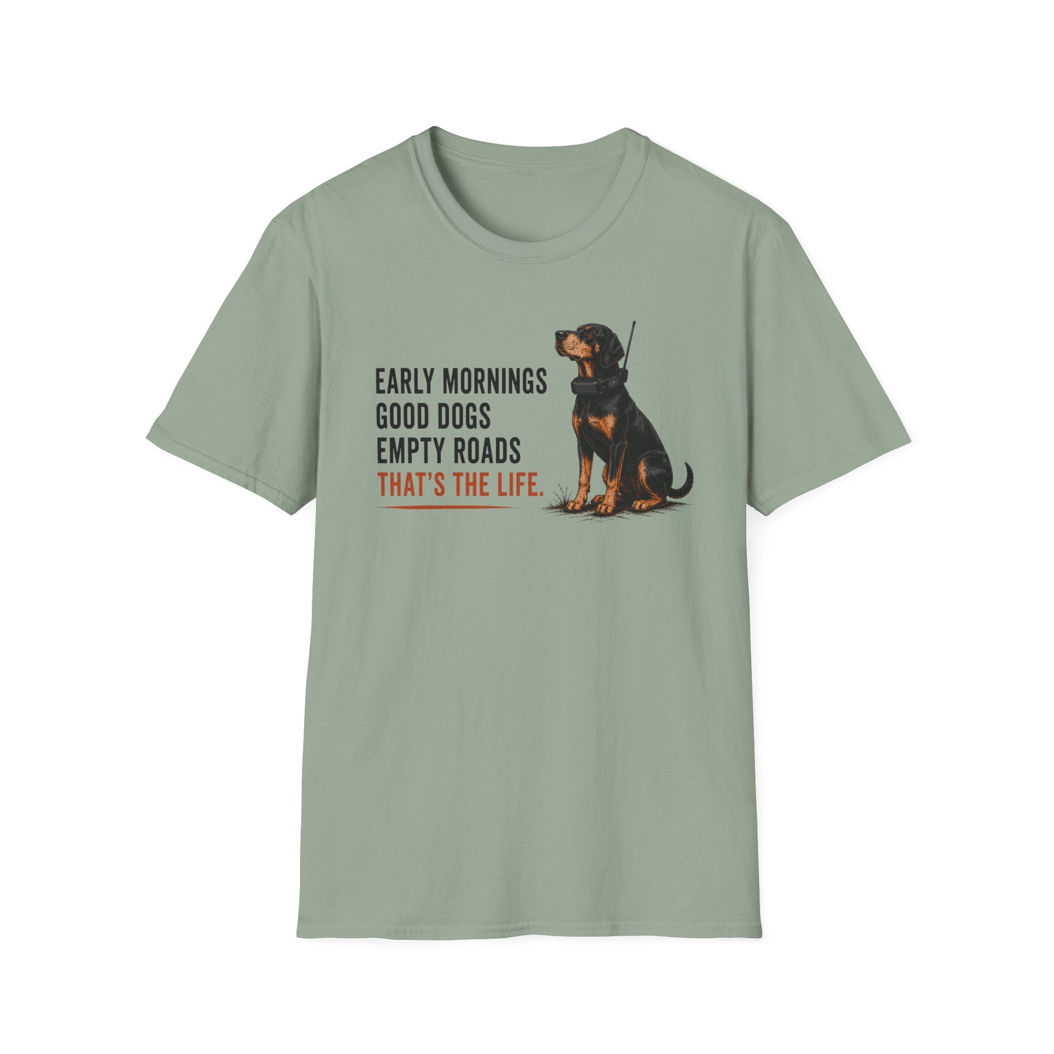 Early Mornings - Black and Tan T-Shirt