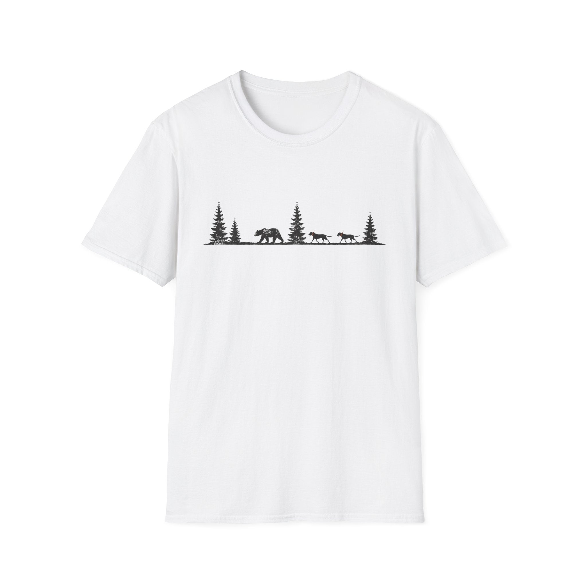Dogs Behind Bear T-Shirt