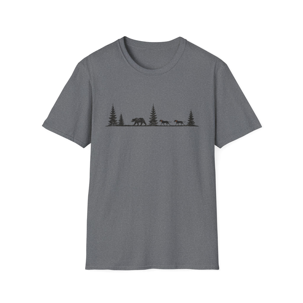 Dogs Behind Bear T-Shirt