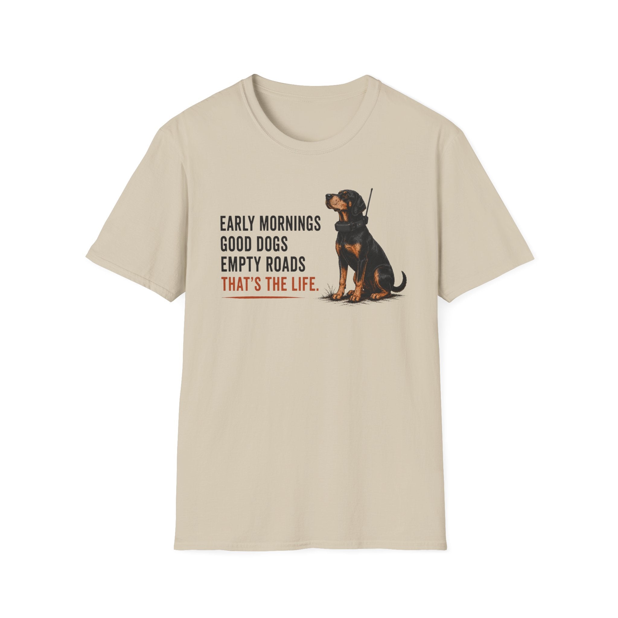 Early Mornings - Black and Tan T-Shirt