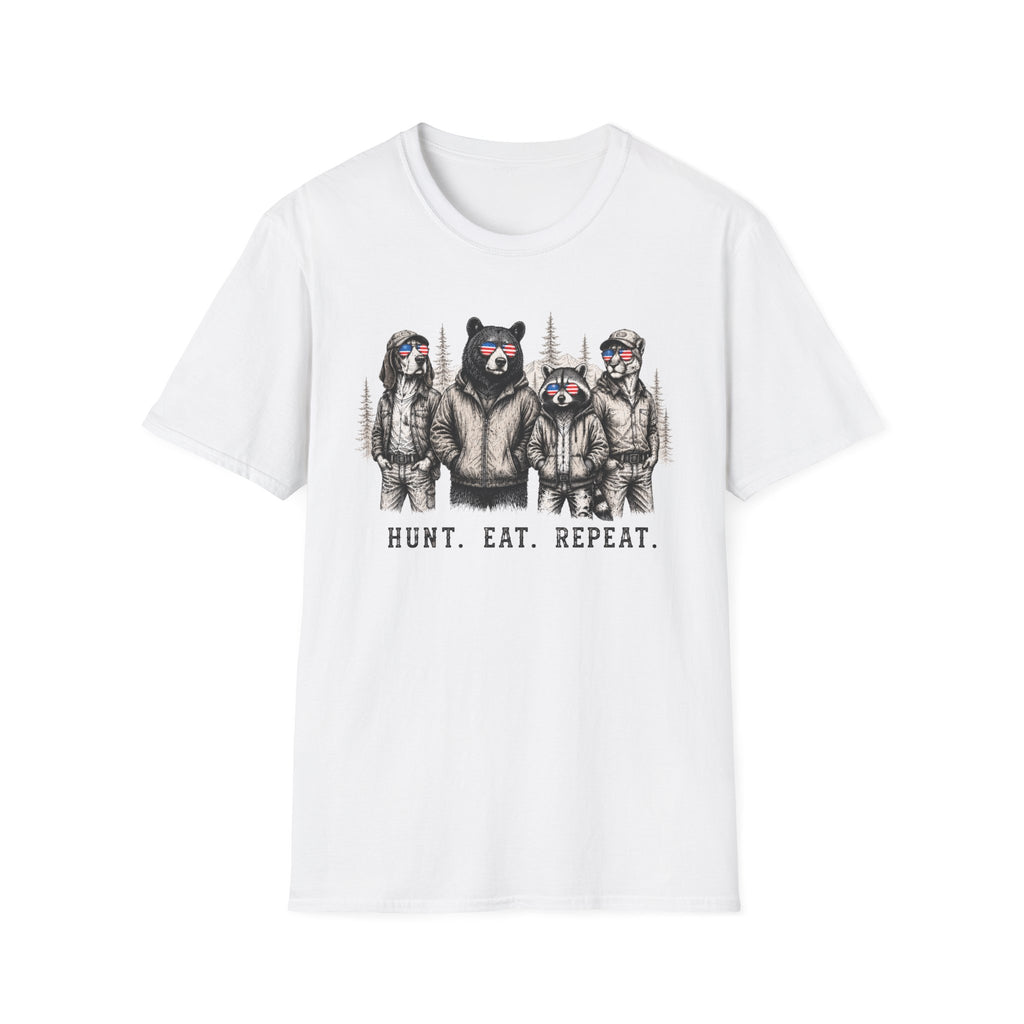 Americana Animals Hunt Eat Repeat T-Shirt