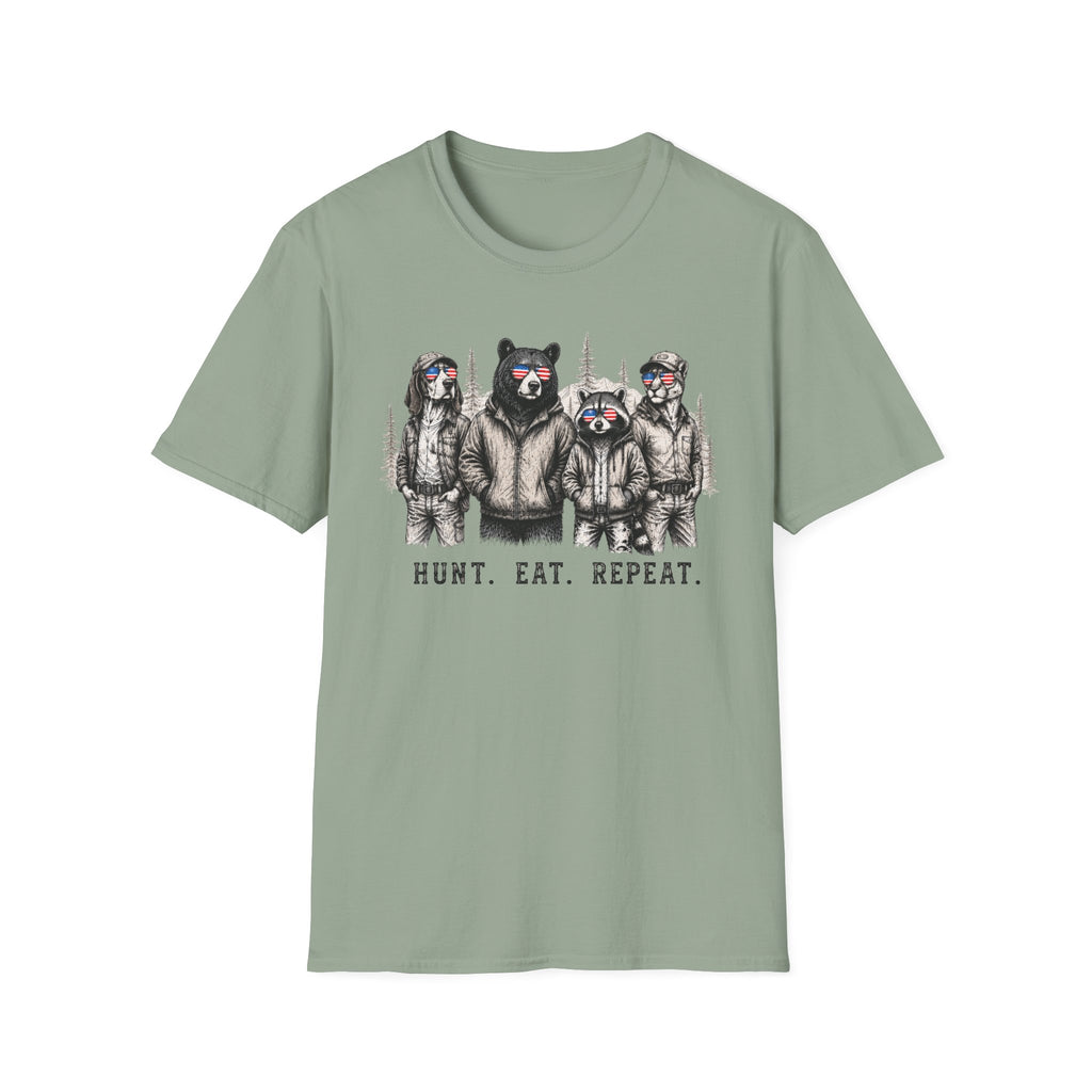 Americana Animals Hunt Eat Repeat T-Shirt