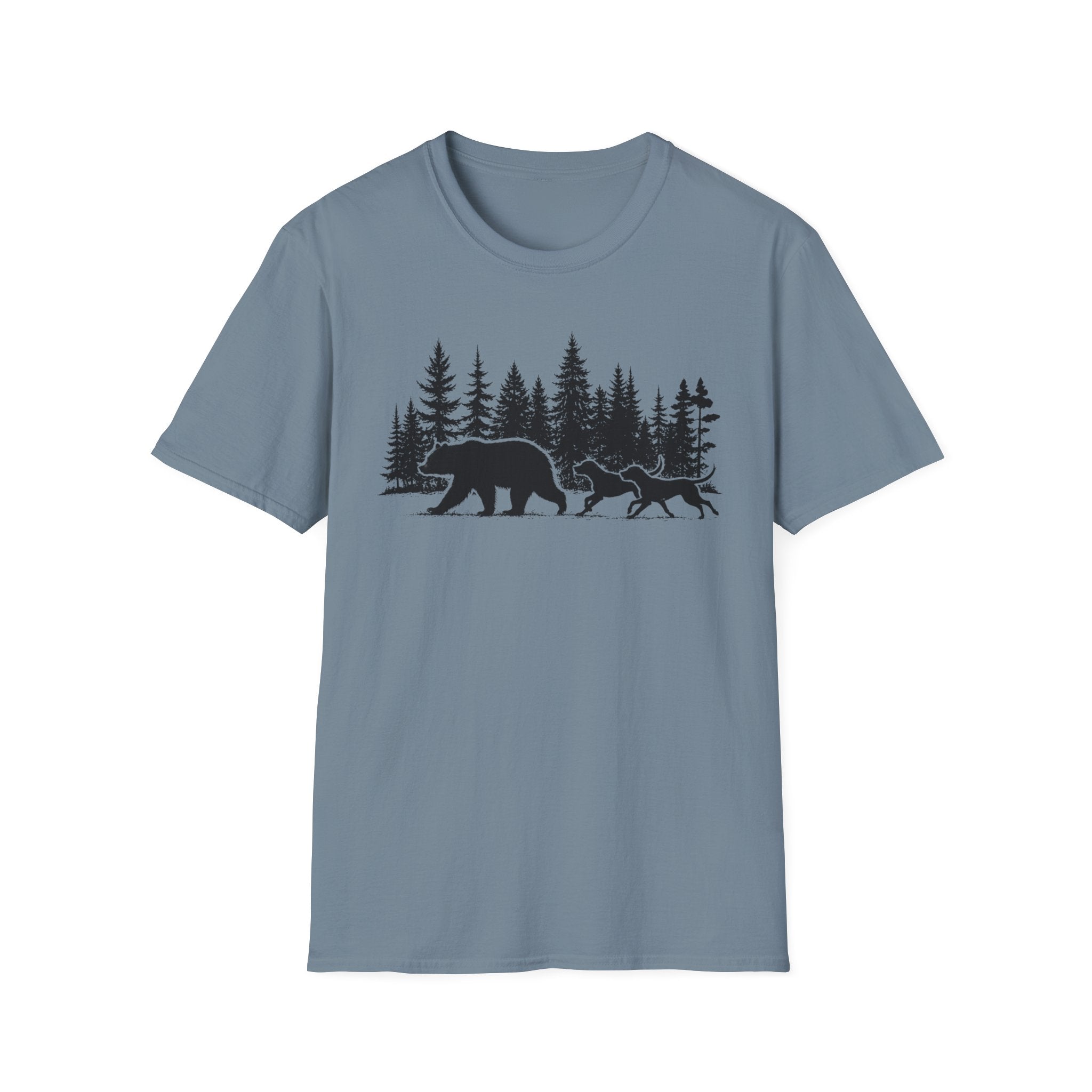 Bear and Dogs in Forest T-Shirt