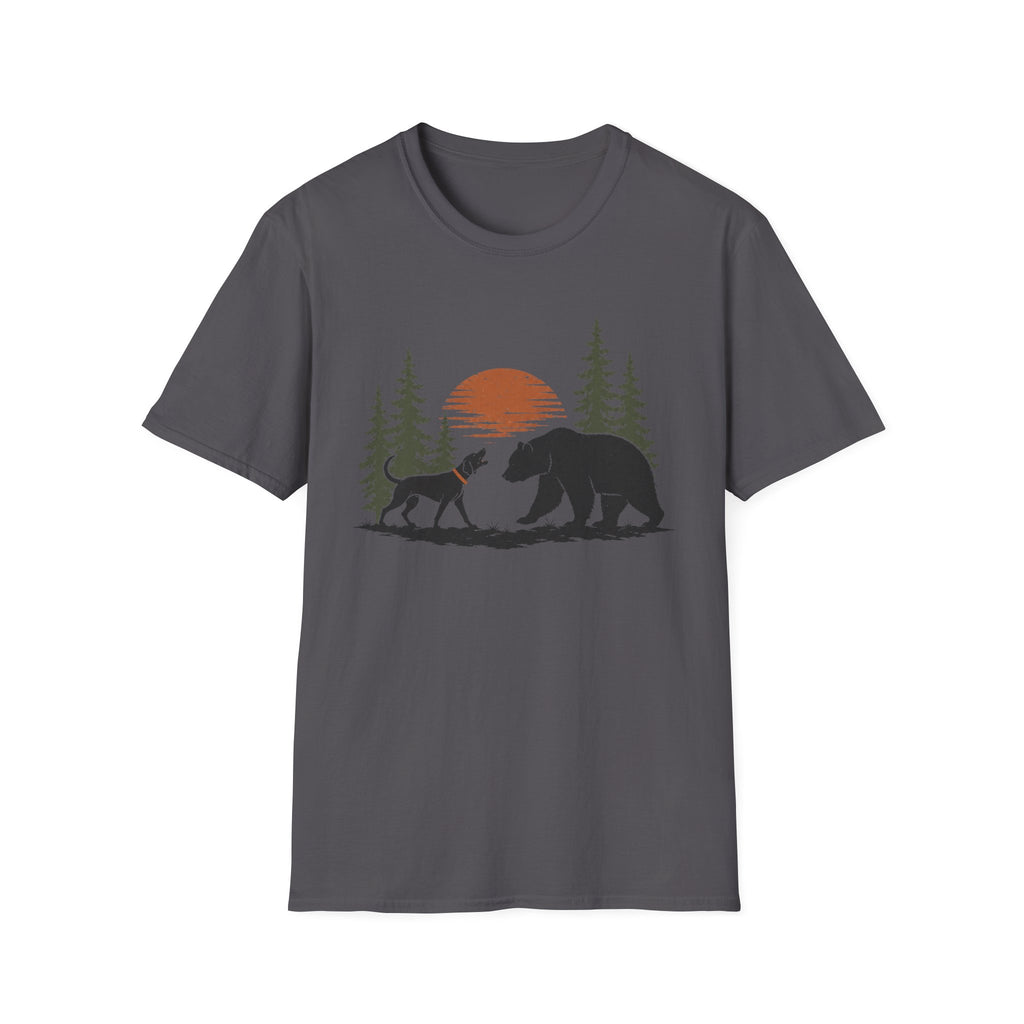 Dog Bear Trees Moon T-Shirt