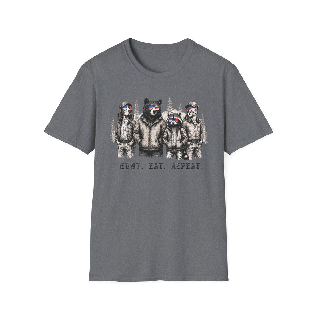 Americana Animals Hunt Eat Repeat T-Shirt