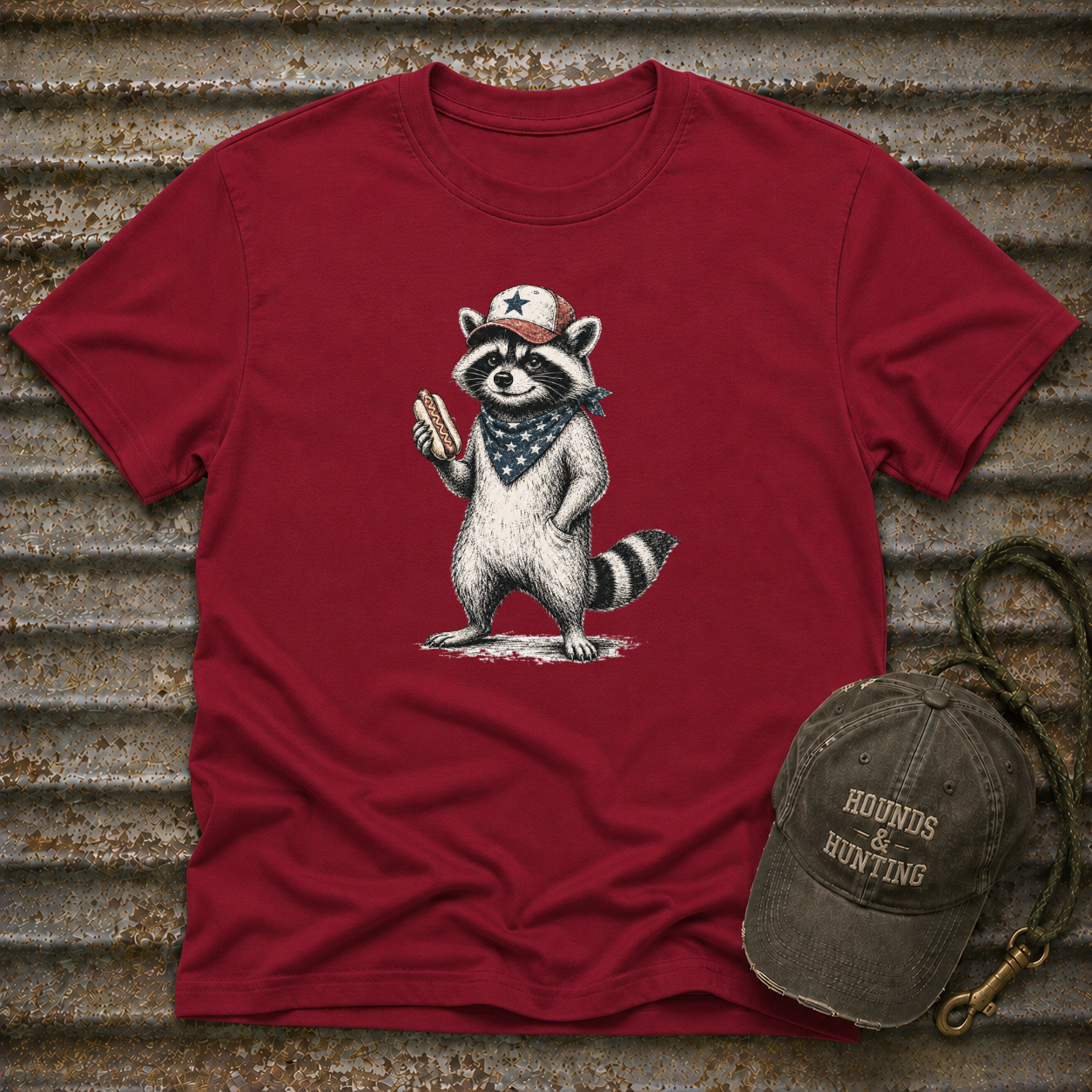 Coon With Hot Dog T-Shirt