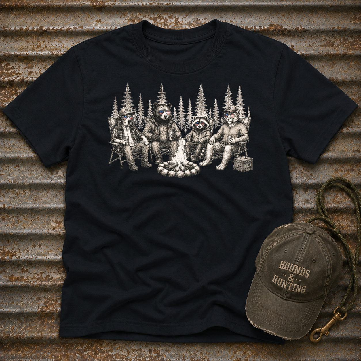 Americana Animals Bonfire T-Shirt