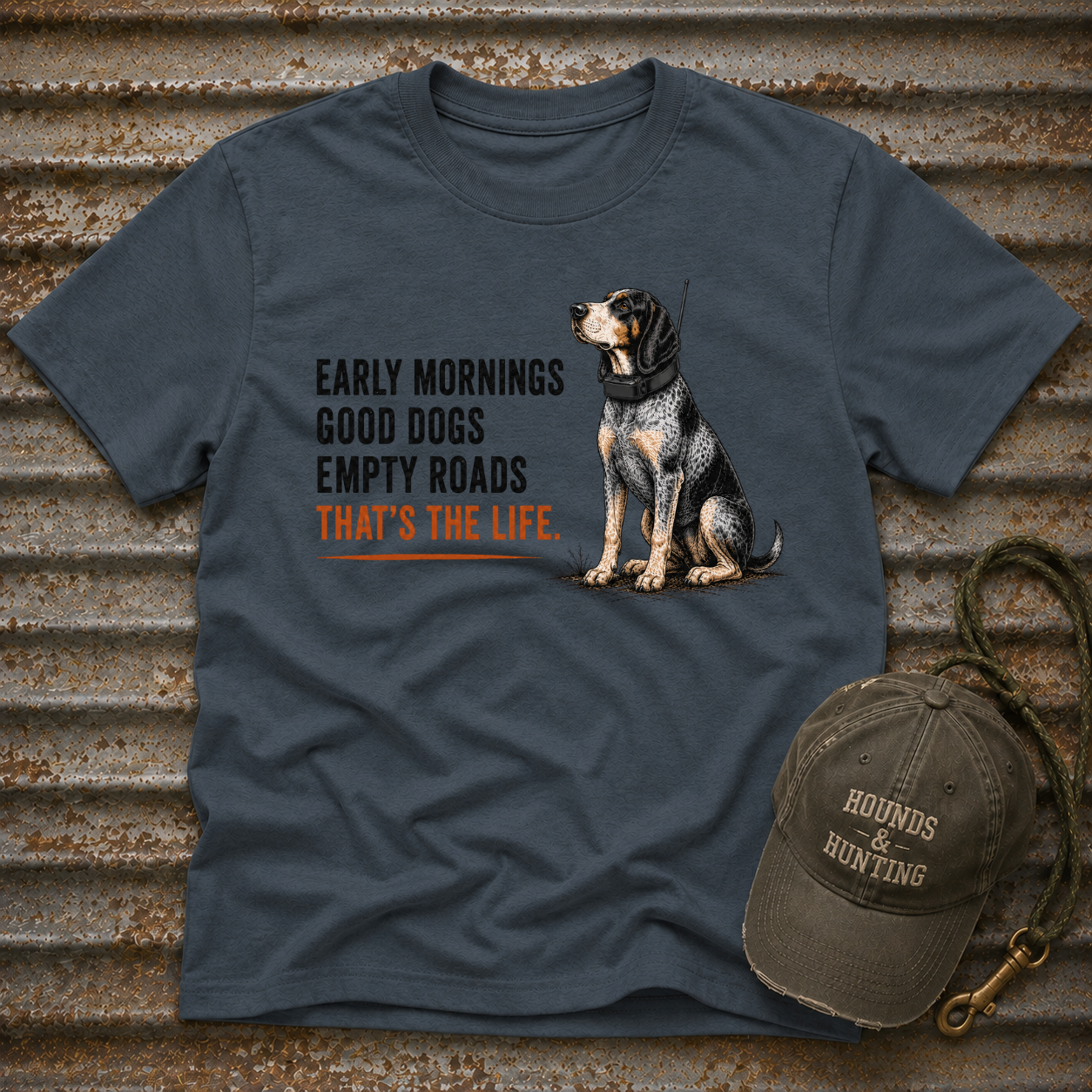 Early Mornings - Blue Tick T-Shirt