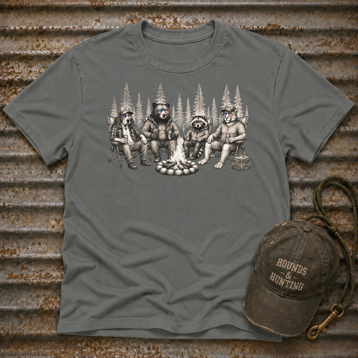Americana Animals Bonfire T-Shirt