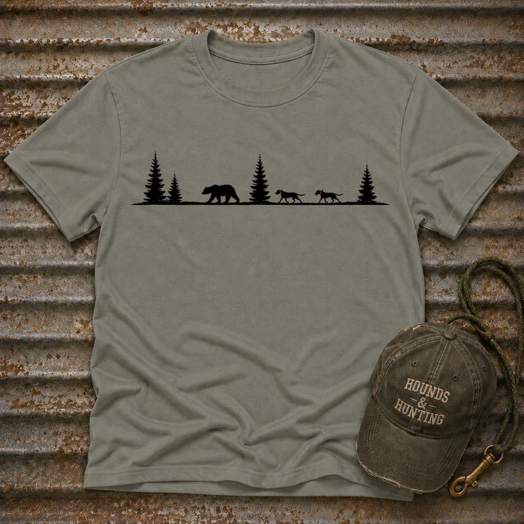 Dogs Behind Bear T-Shirt