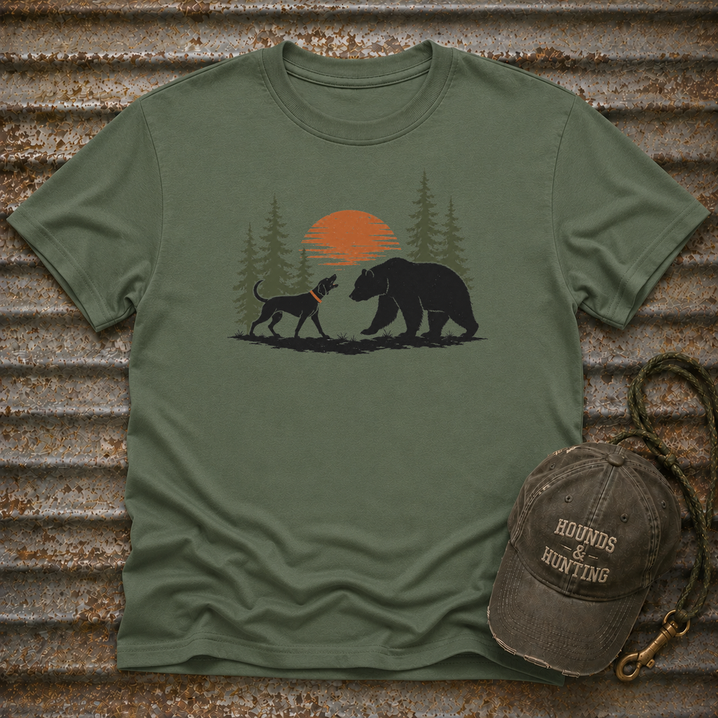 Dog Bear Trees Moon T-Shirt