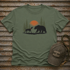 Dog Bear Trees Moon T-Shirt