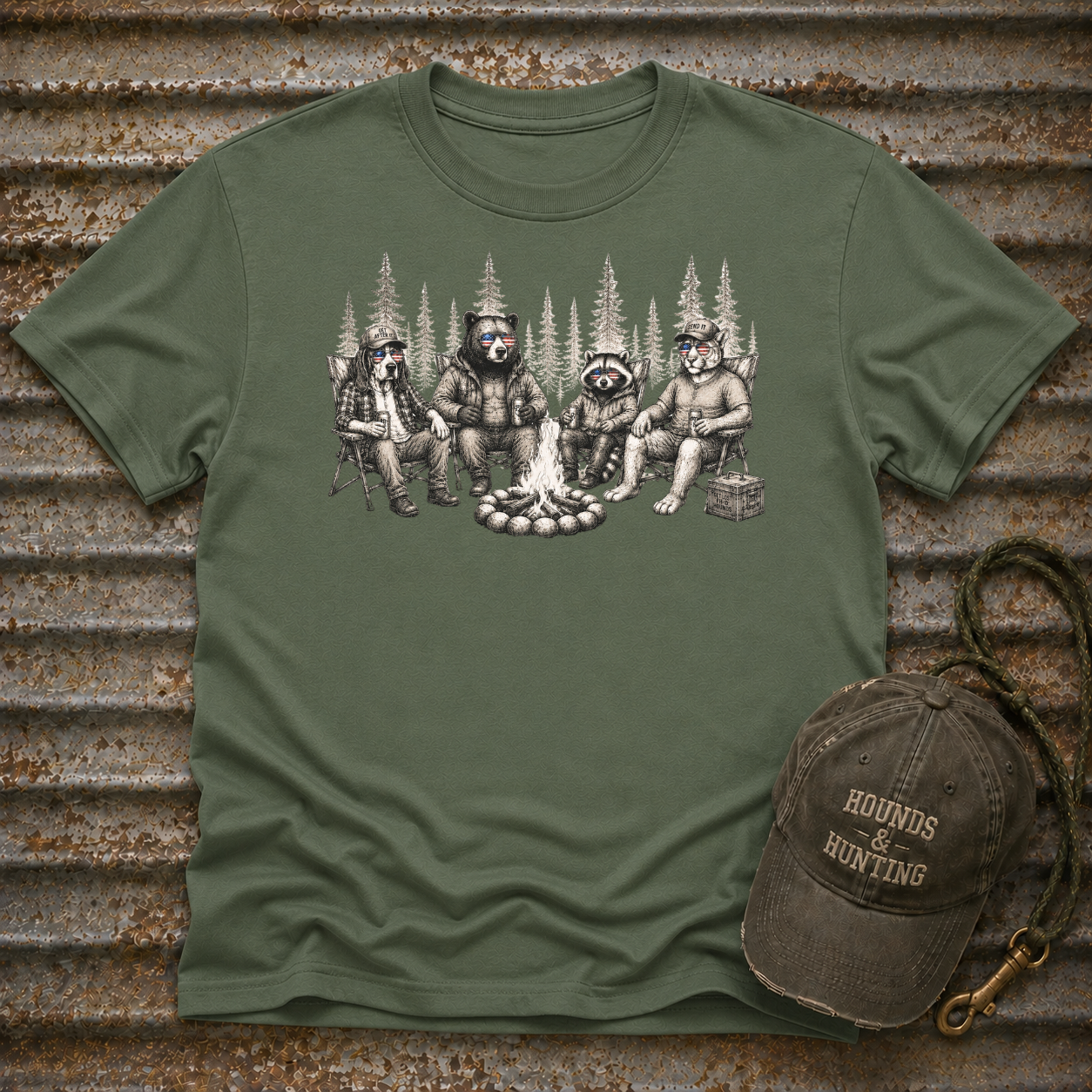 Americana Animals Bonfire T-Shirt