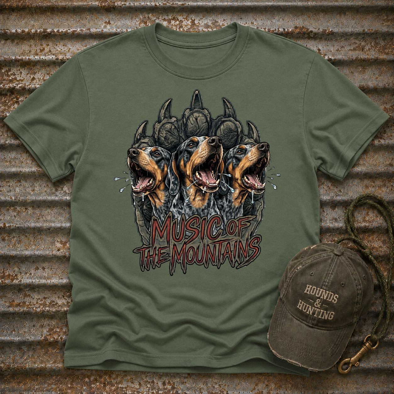 Music of the Mountains - Blue Tick T-Shirt