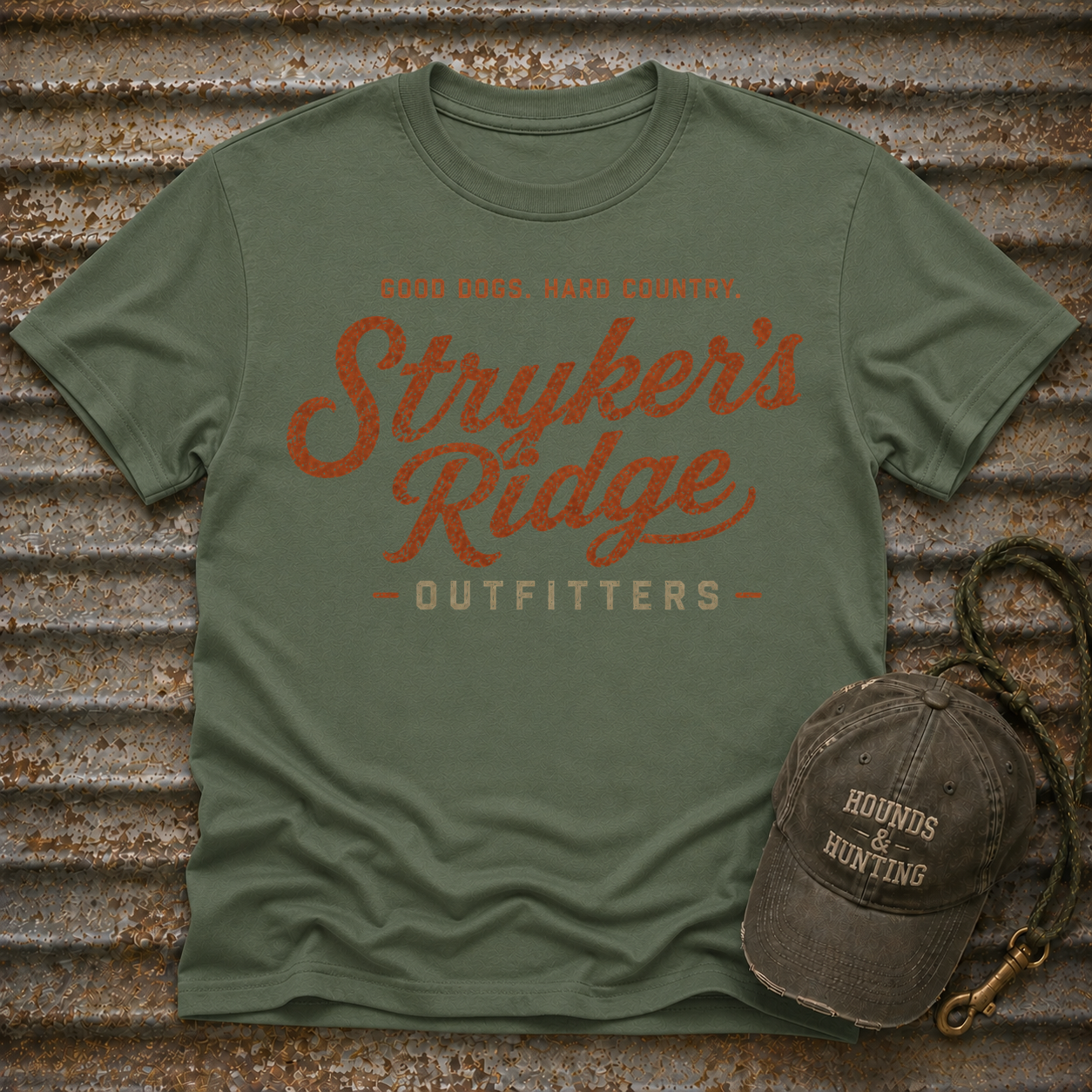 Stryker's Ridge Outfitters - Good Dogs. Hard Country T-Shirt