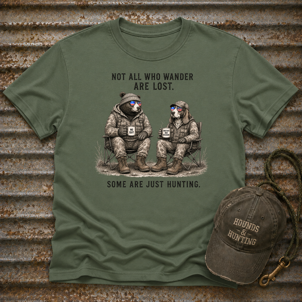 Americana Animals Not All Who Wander Are Lost T-Shirt