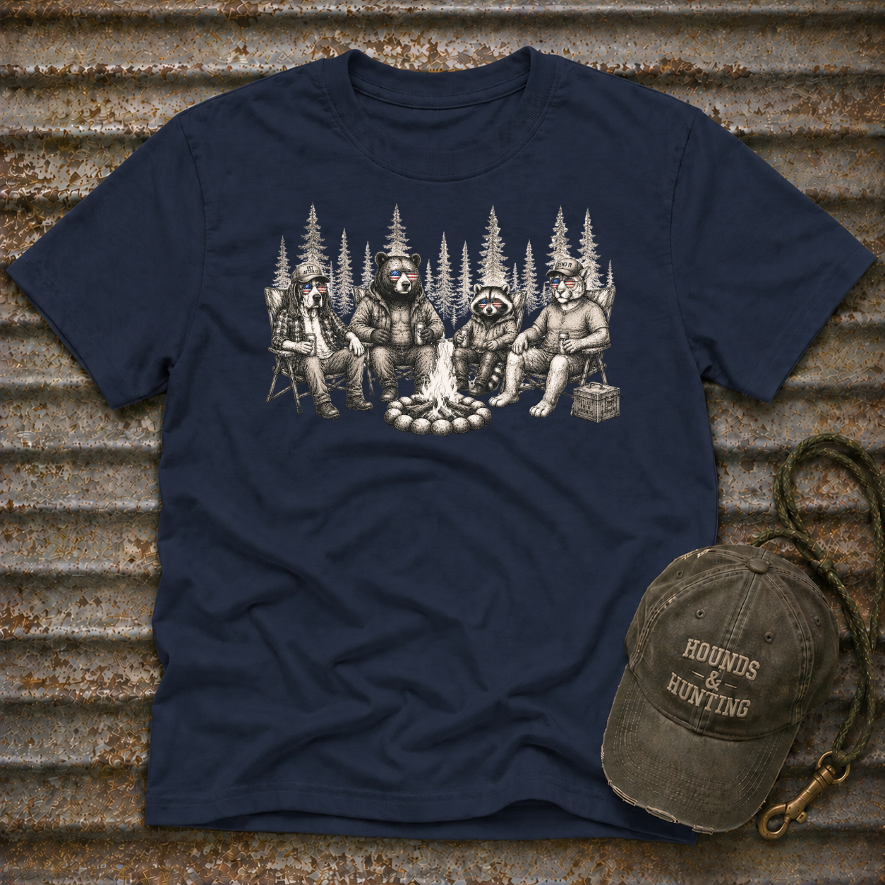 Americana Animals Bonfire T-Shirt