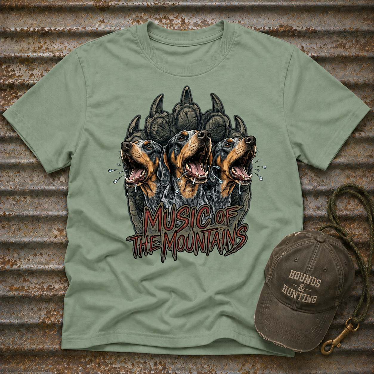 Music of the Mountains - Blue Tick T-Shirt