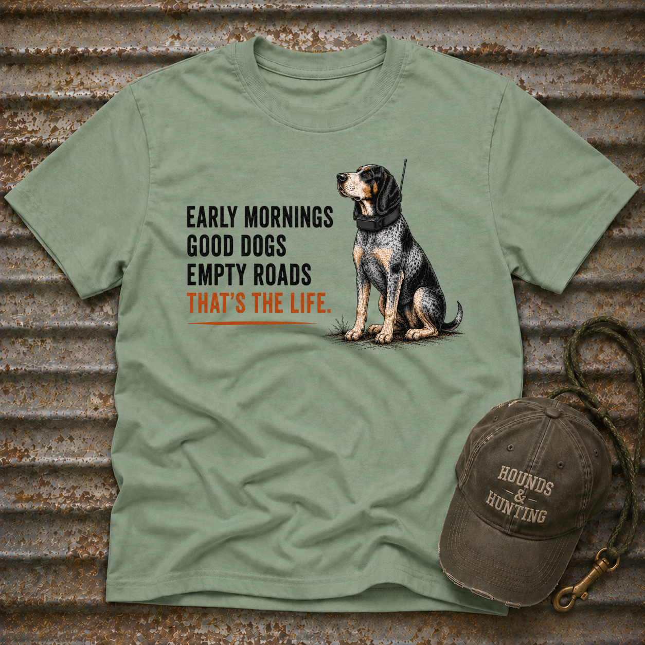 Early Mornings - Blue Tick T-Shirt