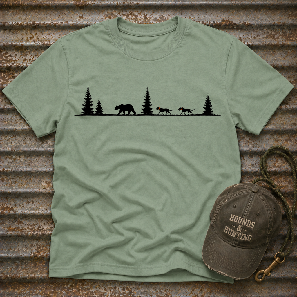 Dogs Behind Bear T-Shirt