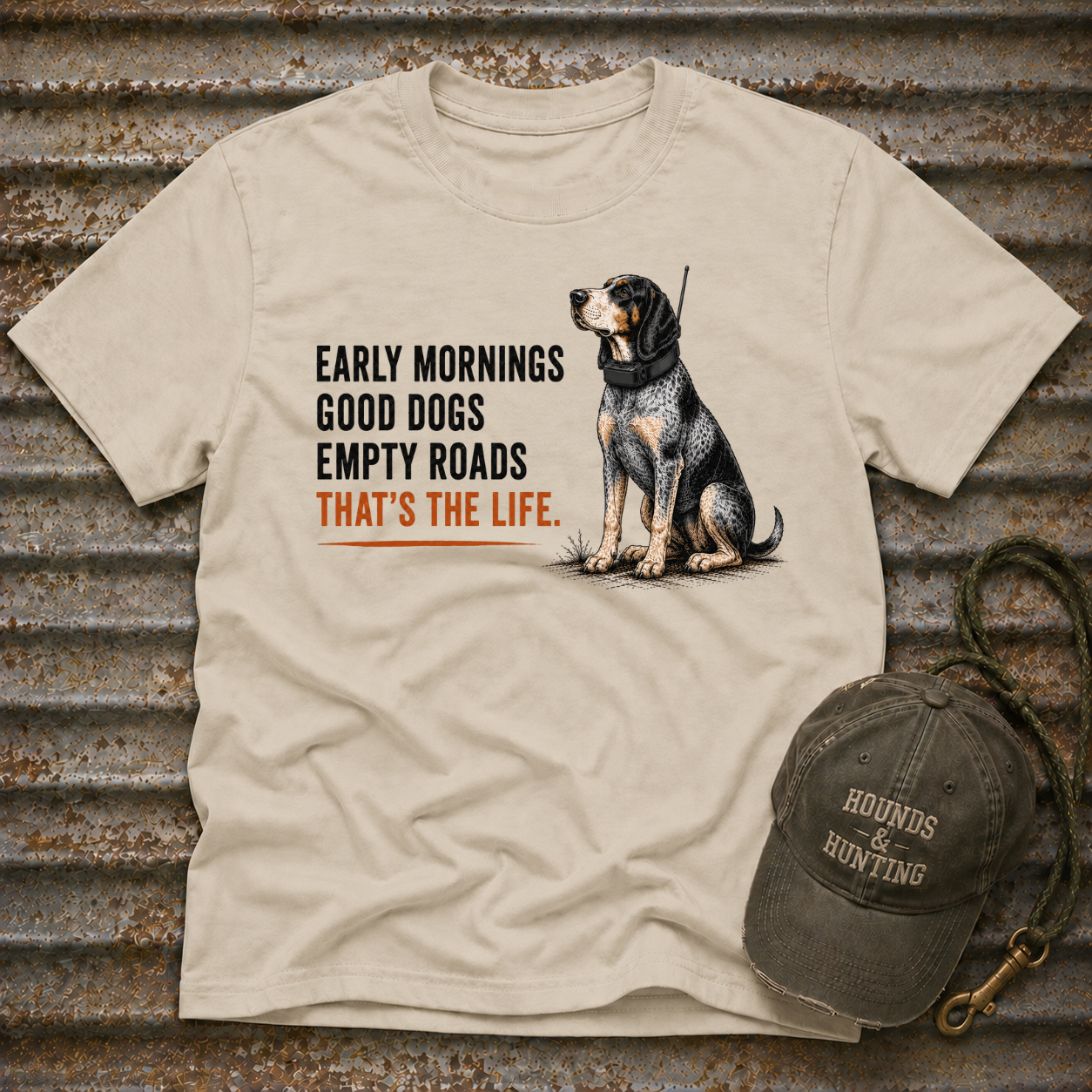 Early Mornings - Blue Tick T-Shirt