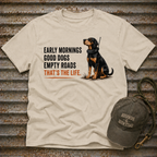 Early Mornings - Black and Tan T-Shirt