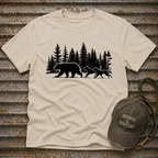 Bear and Dogs in Forest T-Shirt