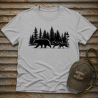 Bear and Dogs in Forest T-Shirt