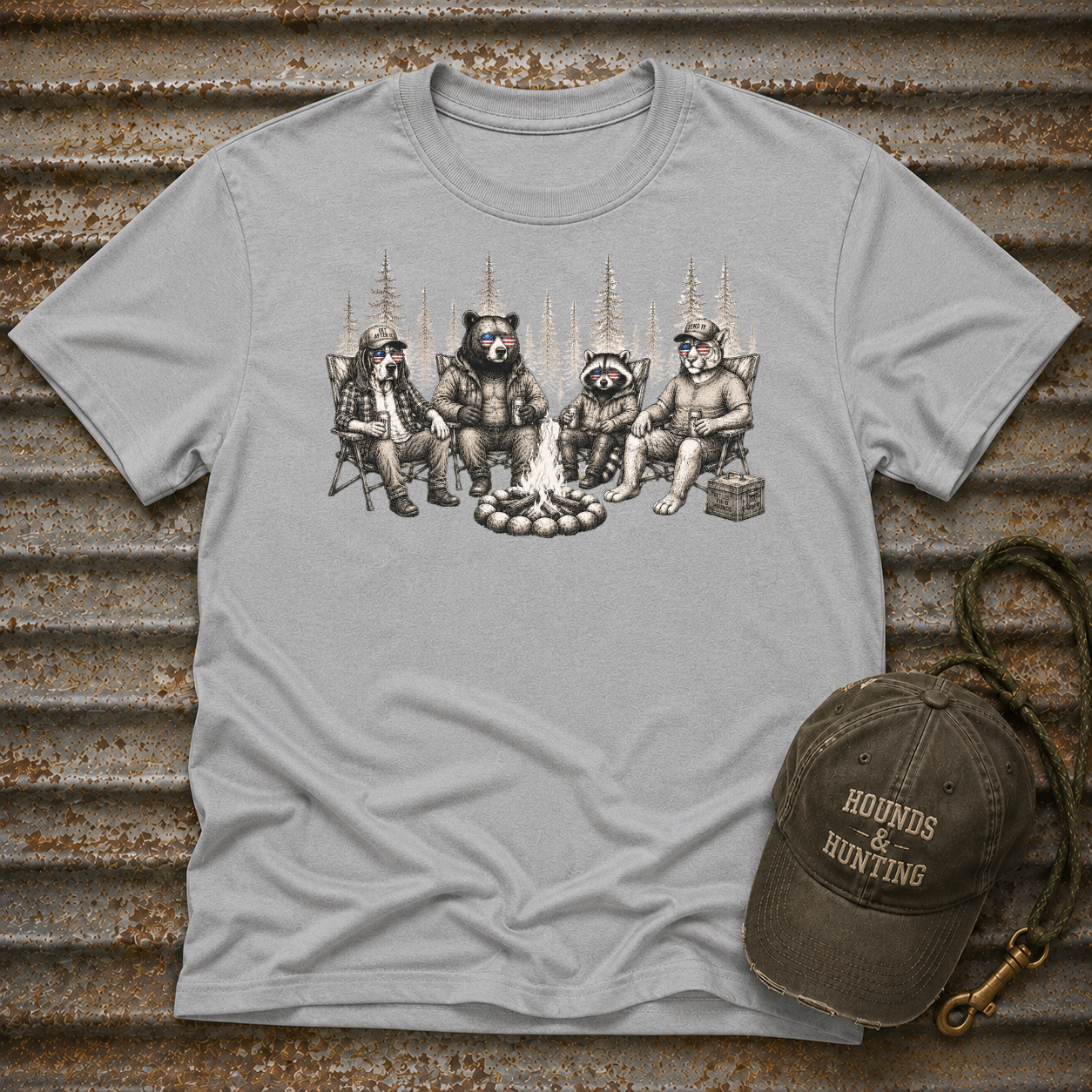 Americana Animals Bonfire T-Shirt