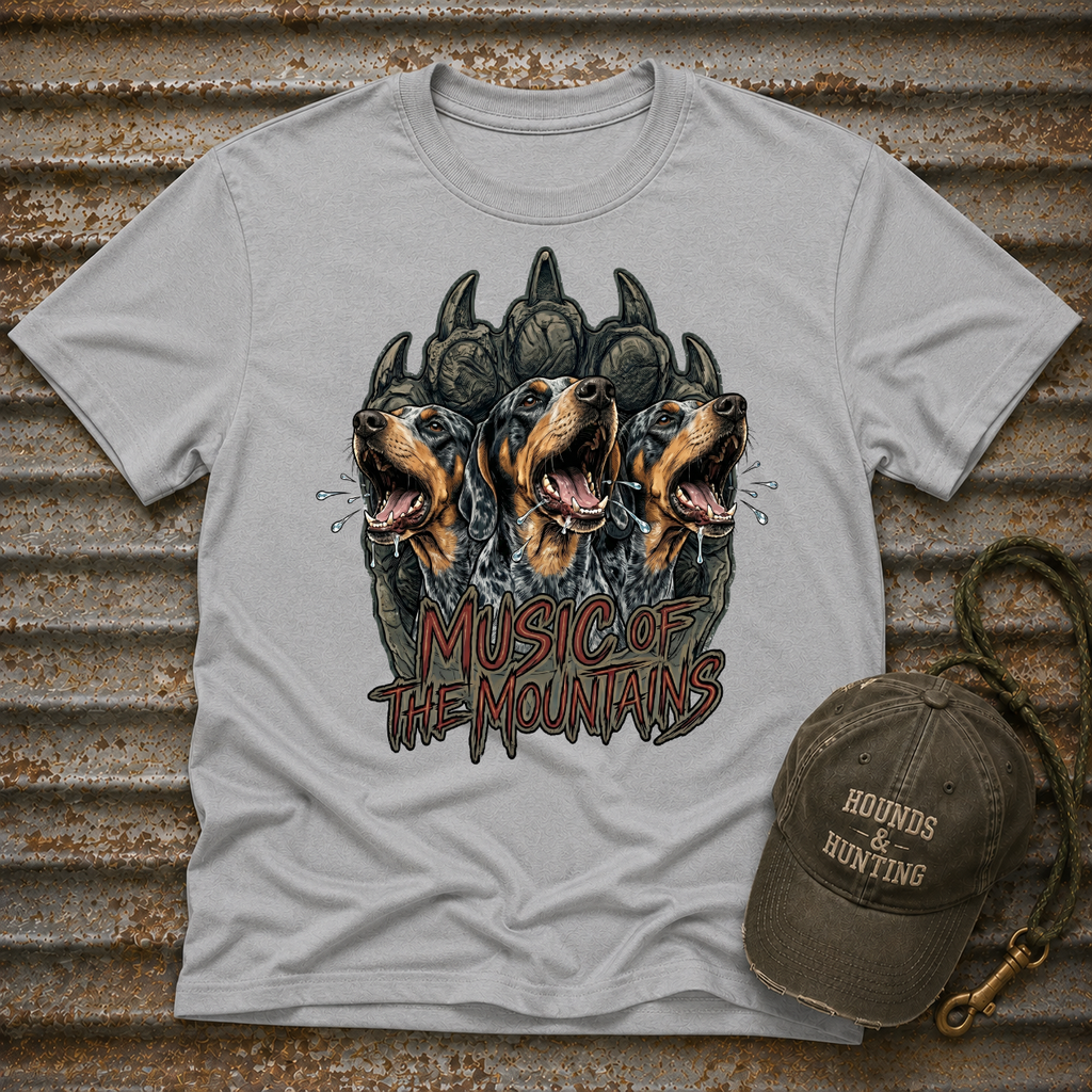 Music of the Mountains - Blue Tick T-Shirt