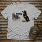 Early Mornings - Black and Tan T-Shirt