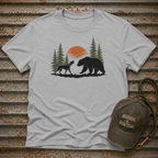 Dog Bear Trees Moon T-Shirt